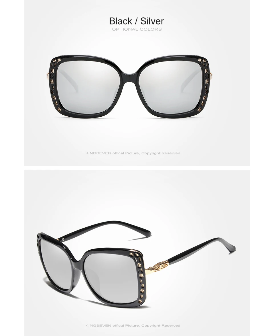 KINGSEVEN Retro Polarized Gradient Lens Sunglasses Butterfly Frame