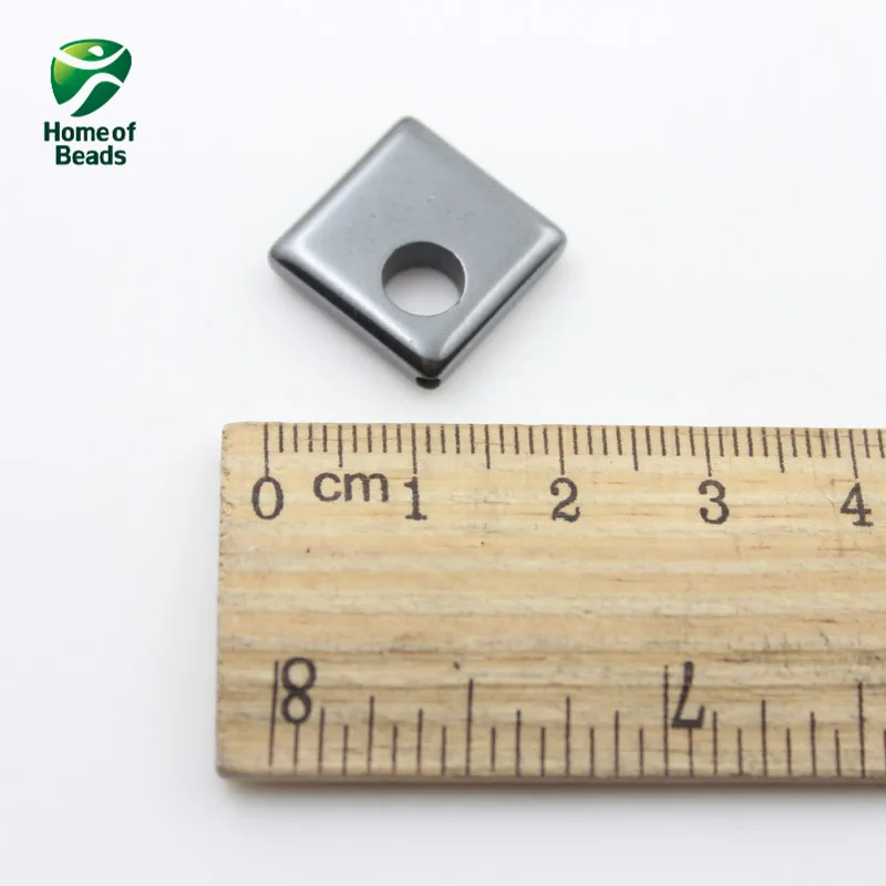hot sale fashion hematite square pendant accessories diy accessories  HP1101 3