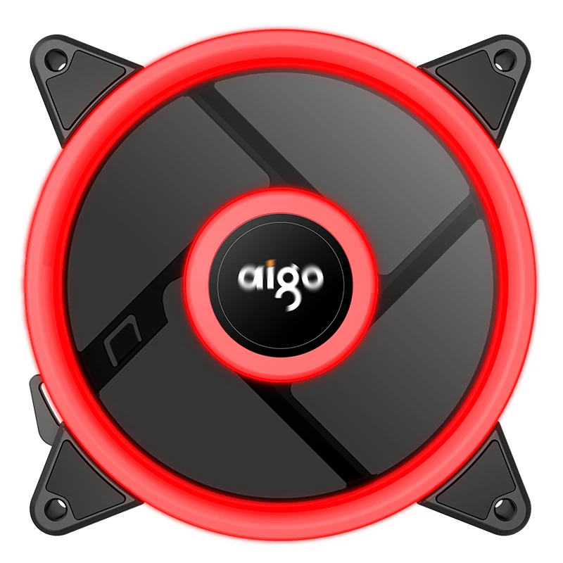 Aigo Aurora Plus 120mm Case LED 4 pin Fan Cooling For Computer 12V Cooling Fan Double