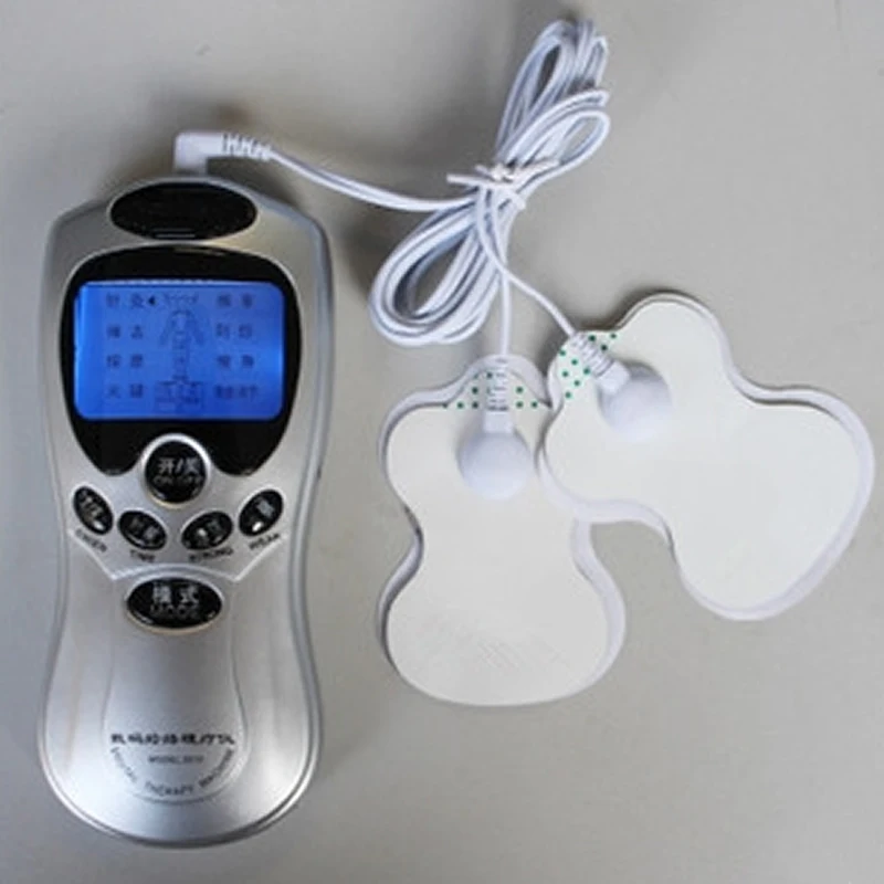 2 Head Electric Digital Therapy Machine Body Slimming Pulse Massager With Electrode Pads Heads