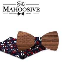 Мужские деревянные носовые платки с бантиком, фирменный деловой деревянный галстук-бабочка, галстук-бабочка, нагрудный платок для свадебного жениха