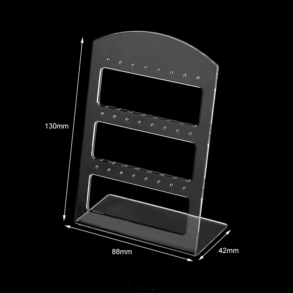 GENBOLI 24 Отверстия серьги-гвоздики дисплей демонстрационный стенд стойки упаковка ювелирных изделий пластик шоу Органайзер держатель для хранения