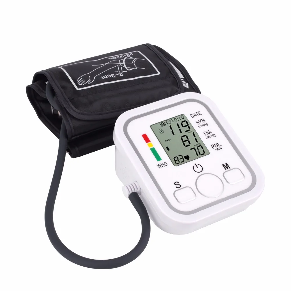 Автоматическая цифровая предплечье монитор артериального давления Heart Beat частоты пульса метр тонометр Сфигмоманометры пульсометр