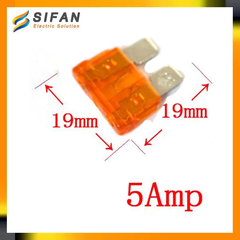 500pcs Car Fuse 5A 5 AMP Medium Size in Fuses from Home Improvement on