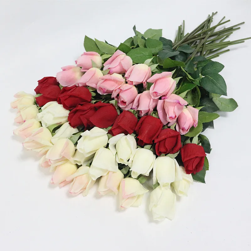 Flone Artificial Rose Flowers Real Touch Flowers Simulation Rose Flower Branch Bouquet Wedding Home Party Table Decor Floral (10)