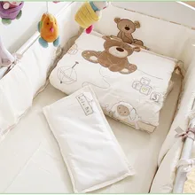 Промо-акция! 7 шт., хлопок, детские постельные принадлежности, детское Хлопковое одеяло, включает в себя(бампер+ одеяло+ простыня+ подушка