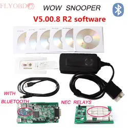 2018 Новый вау SNOOPER V5.008R2 с Bluetooth Новый TCS CDP с светодио дный свет инструменту диагностики WoW Snooper функционировать как Multidiag pro