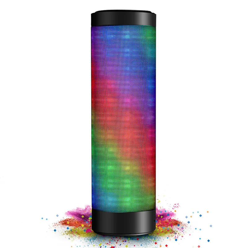 

New Style Bluetooth Speaker for Hip Pop Colorful Music With Portable Light Mini Intelligent 360 Degree LED Lights