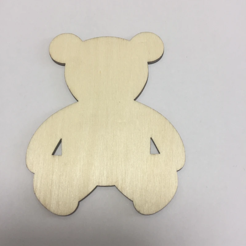50 X Bear Cutout Shape Laser Cut Unfinished Wood Shapes Christmas