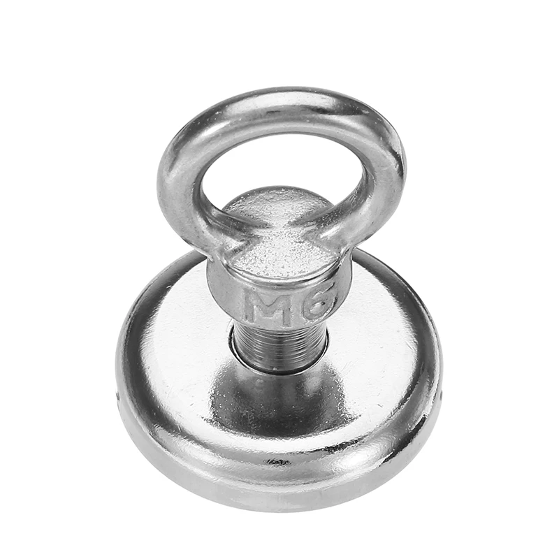 

36x48mm Theoretical Maximum 50kg Neodymium Recovery Magnet Metal Detector Eyebolt Circular Ring Magnet