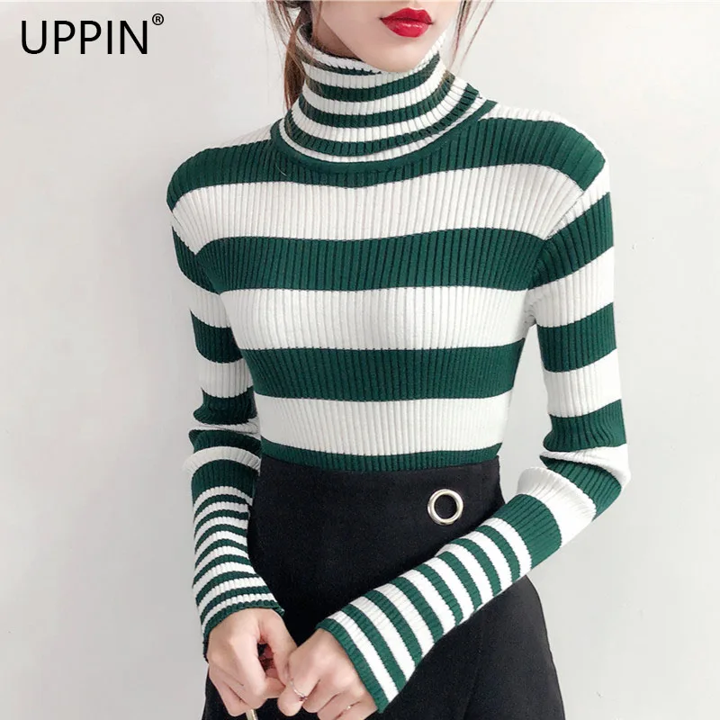UPPIN водолазка женская теплая Для женщин свитер осень-зима трикотажные Тонкий