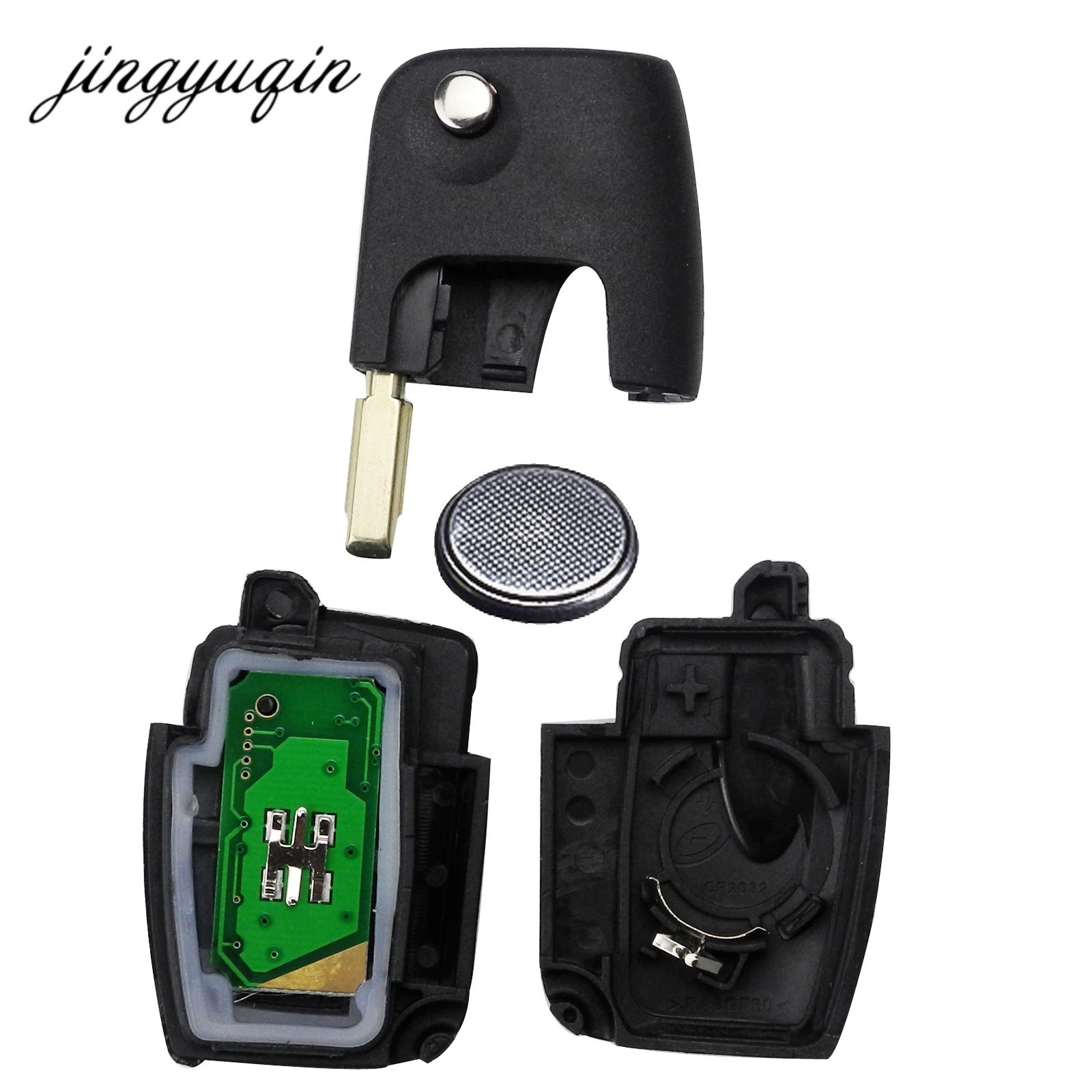 Jingyuqin 3 кнопки дистанционного ключа автомобиля 433/315MHz 4D63 4D60 для Ford Focus Mondeo Galaxy Fiesta C Max S Max FO21 откидной складной ключ