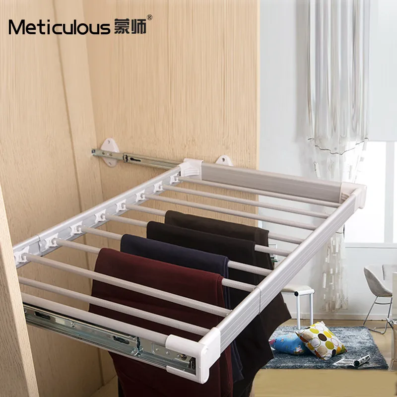 Meticulous Wardrobe Telescopic Trouser Rack Closet ...