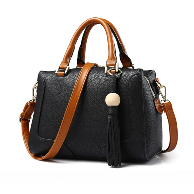 Litchi Pattern Handbags 2017 New Women Shoulder Bags Famous Brands Litchi Pattern Handbags 2017 New Women Shoulder Bags Famous Brands Black Tote Bag Luxury Messenger