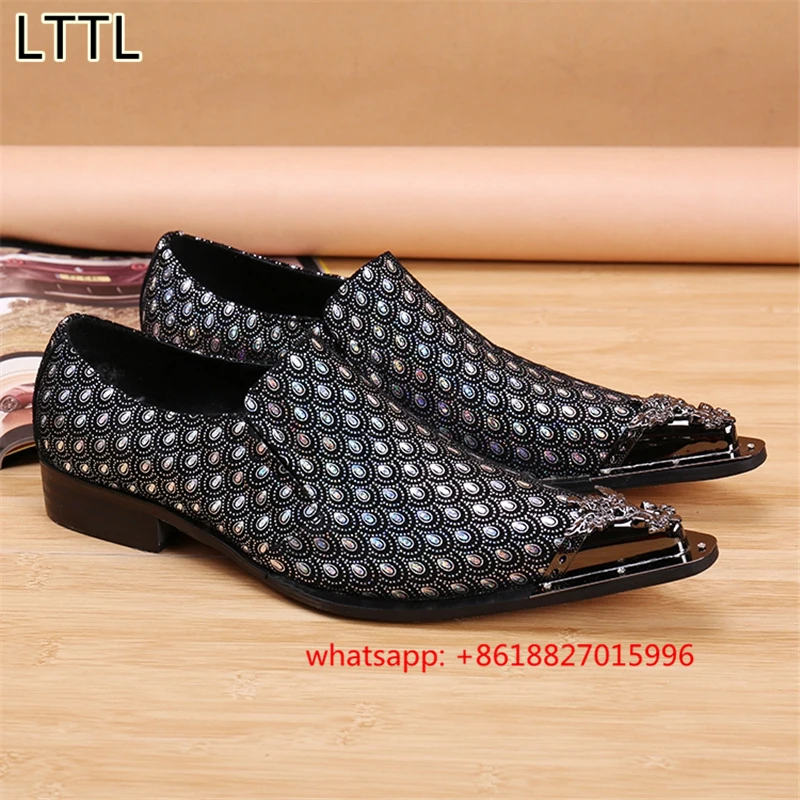 Pea Tail Print Men Casual Oxfords Shoes Lttl Luxury Black Mens Pea Tail Print Men Casual Oxfords Shoes Lttl Luxury Black Mens Pointed Toe Dress Creepers Zapatos Hombre In From On