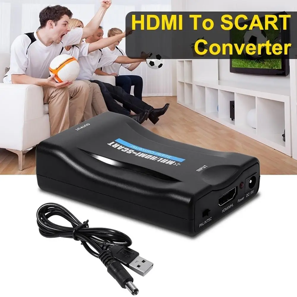 

MHL HDMI to SCART Converter Composite Video Stereo Audio Adapter for HDTV DVD