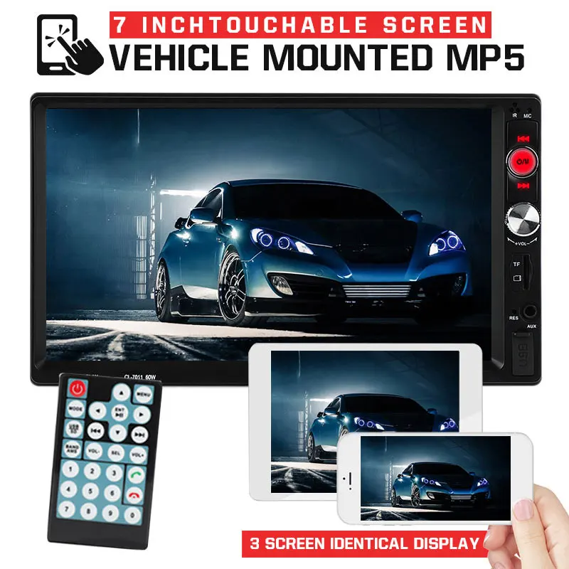 

VEHEMO 7inch FM/USB/AUX Auto MP5 Player Car MP5 Player Automotive Automobile MP5 Flexible MP5 Player FM Radio Car Stereo
