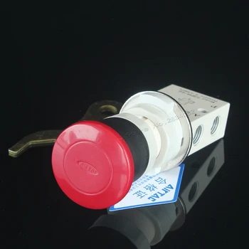 

3 Way 2 Position PT1/8" Mechanical Valve Mushroom Cap Push Button Pneumatic Control Valve S3PM-06 AirTAC