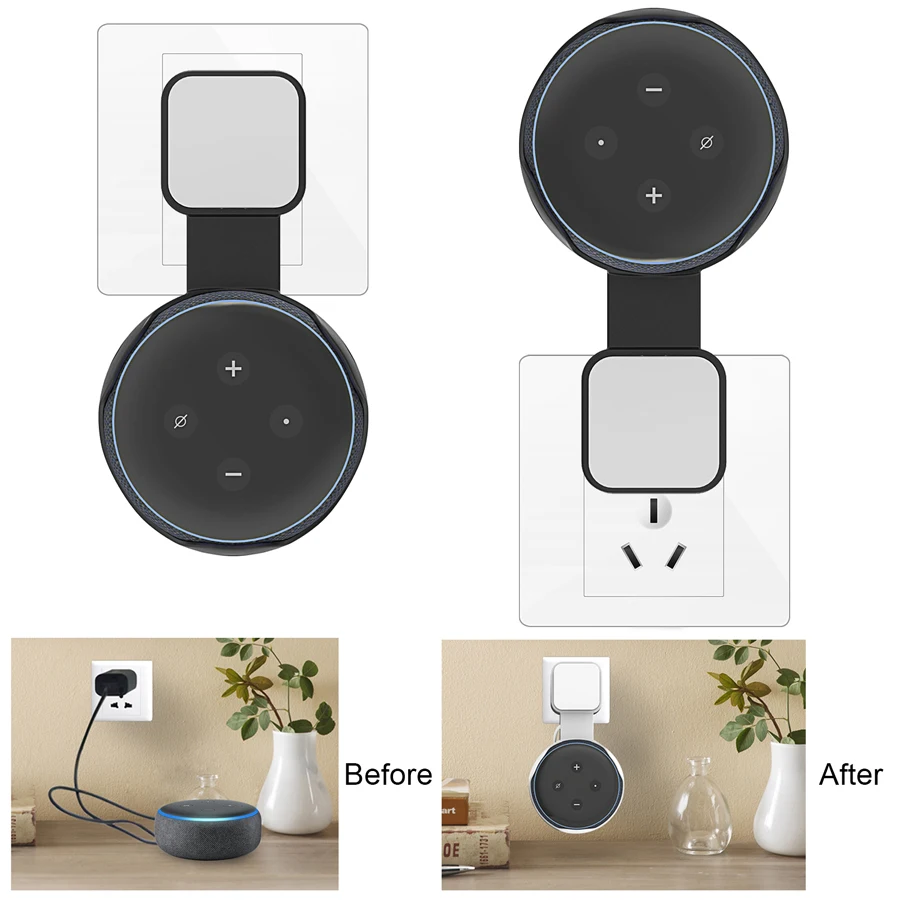 

Wall Mount Stand Hanger for Amazon Echo Dot 3 Speaker Charging Hanging Bracket Holder for Echo Dot 3rd Generation Accessories