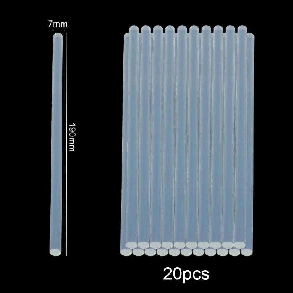 TGK 100~ 240 В 25 Вт термоплавкий клеевой пистолет с 20 шт 7 мм x 190 мм прозрачный термоплавкий пистолет клеевые палочки нагревательный инструмент для ремонта