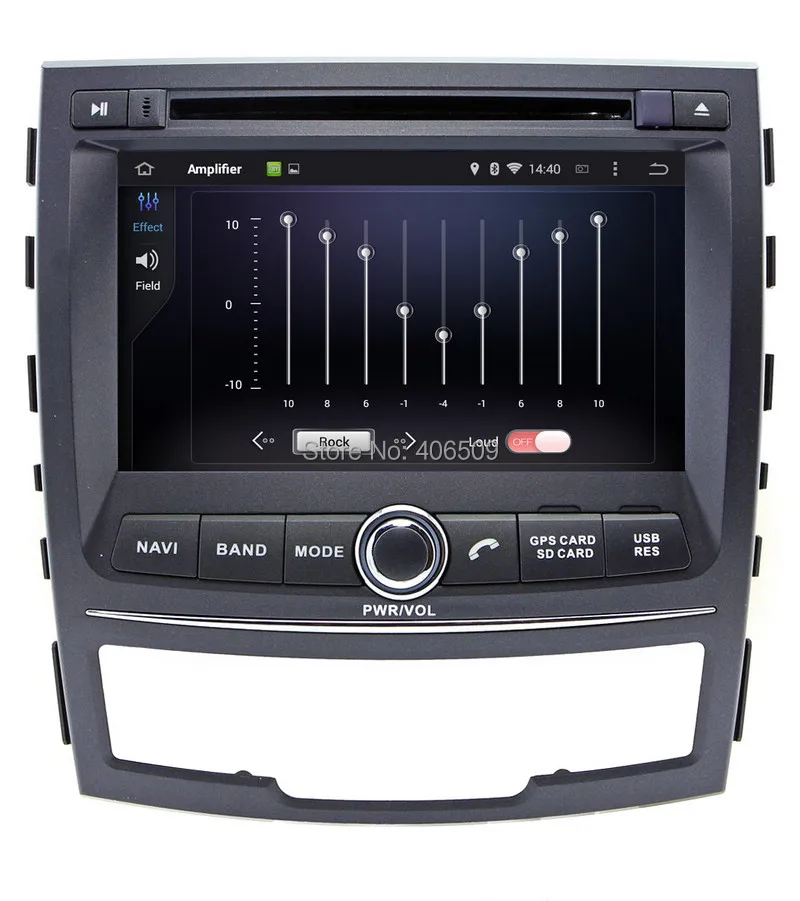 Top Android 7.1 Car DVD Player for Ssangyong Korando 2010 2011 2012 2013 with GPS Navigation Radio BT USB AUX WIFI Stereo 4Core+2G 5