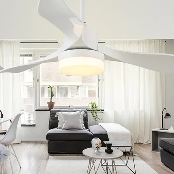 

24W Fashion Fan Light LED Energy Saving Remote Control Ceiling Light Fan Family Decor Living Room Tricolor Ceiling Lamp Fan