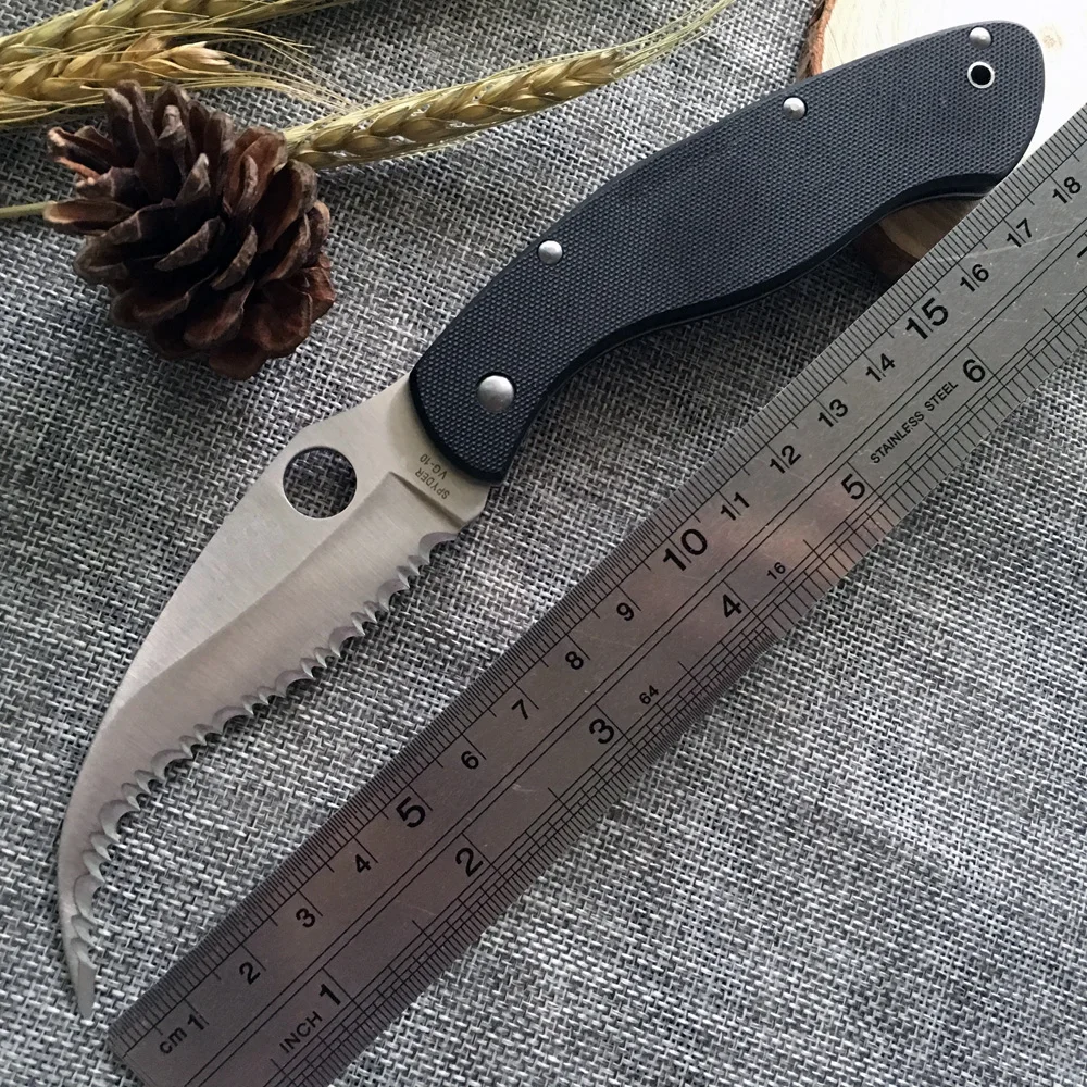 J&J Spyder Civilian C12GS VG 10 blade G10 handle C12G Tactical Folding