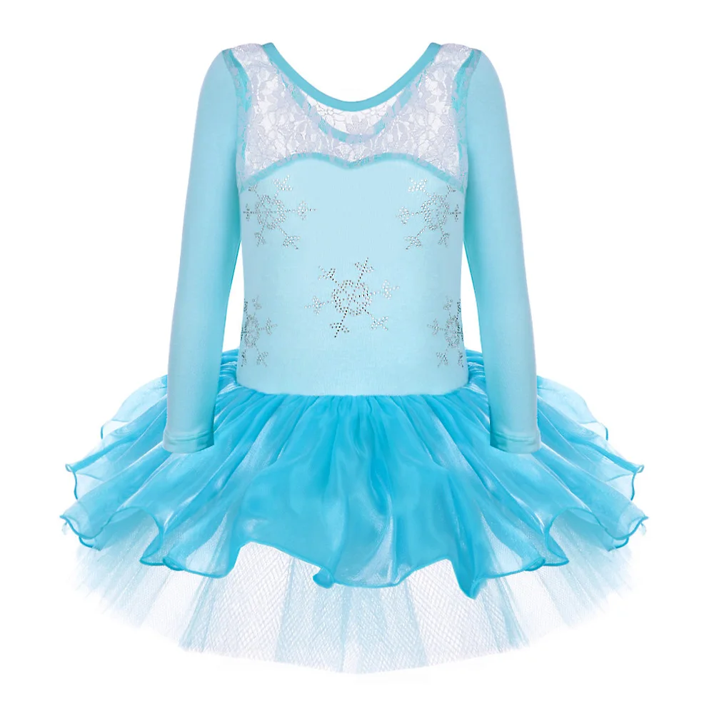 Fr.ozen Elsa Girls Kids Dancewear Dress Fairy Princess Ballet Tutu