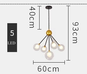 LuKLoy Post Современная ветка люстра Лофт подвесной светильник Modo Скандинавское стекло ветка гостиная столовая светильник ing светильник - Цвет корпуса: 5 LED