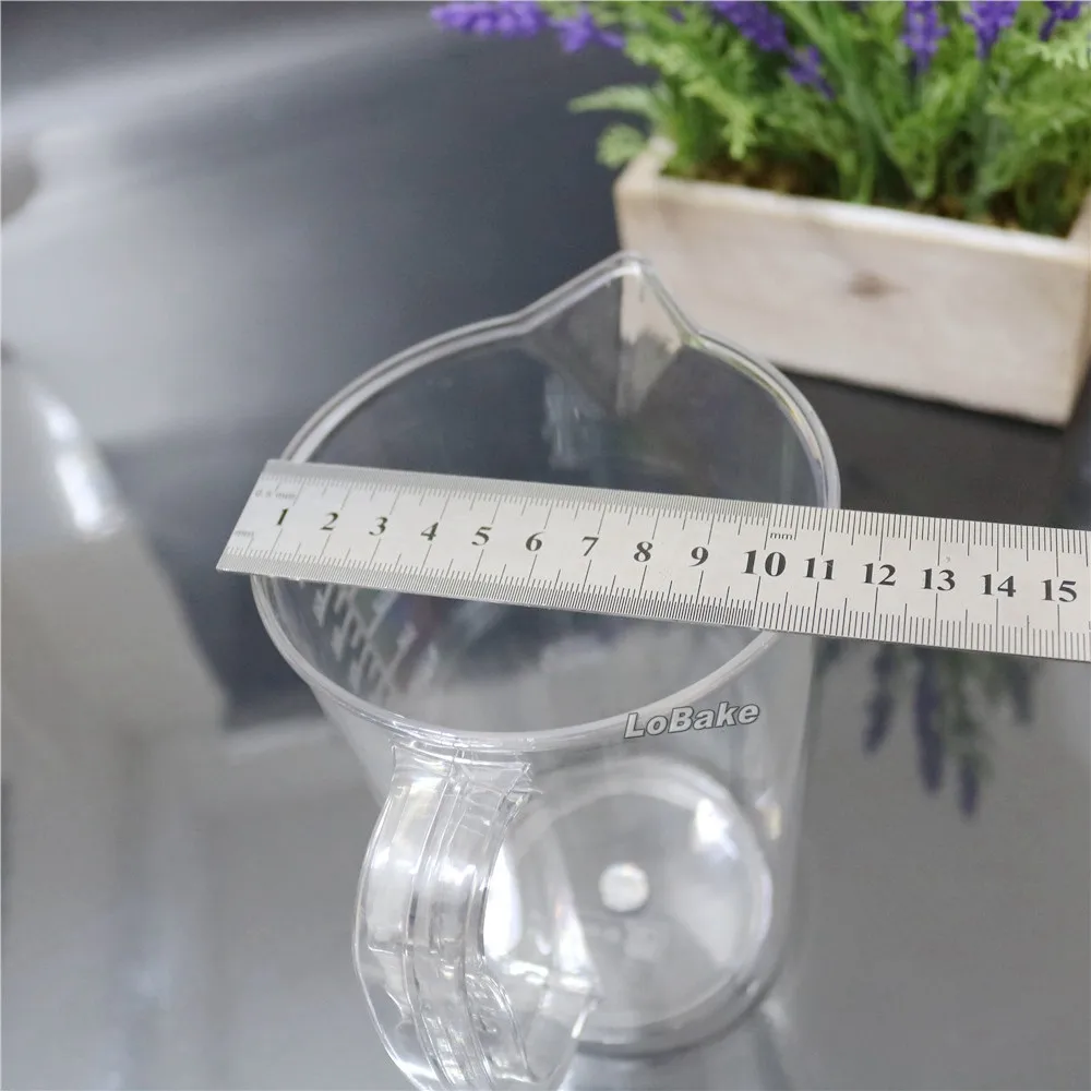 Высокое качество 1000 мл жесткий поликарбонатный мерный стаканчик кружка с подробным измерением размеров Ручка для кухонных мерных стаканчиков набор