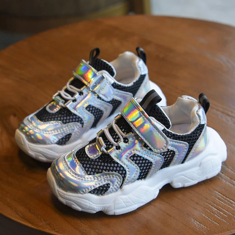 

KissMud 2019 Autumn New Kids Breathable Soft Casual Shoes Girls Pink Sports Running Shoes Boys Fashion Black Air Mesh Sneakers