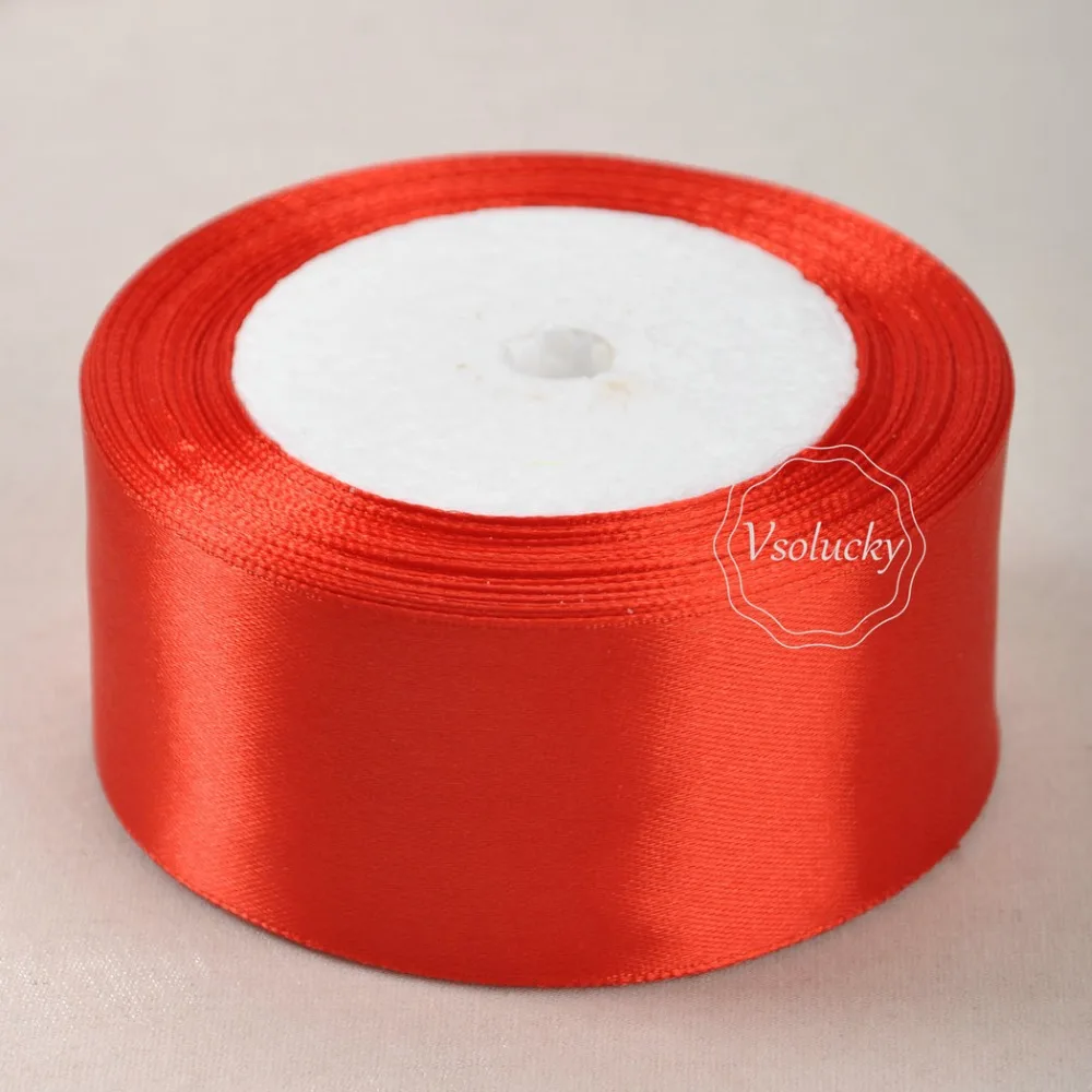 1 Roll Red 25 Yards 1.5" 38mm Satin Ribbon Sash Gift Bow Craft Wedding