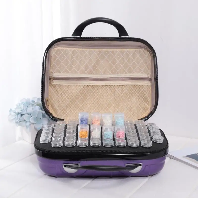 132 Bottles Diamond Painting Box High Quality Embroidery Kit Beads Handbag Jewelry Container Home Furnishing Essential Supplies