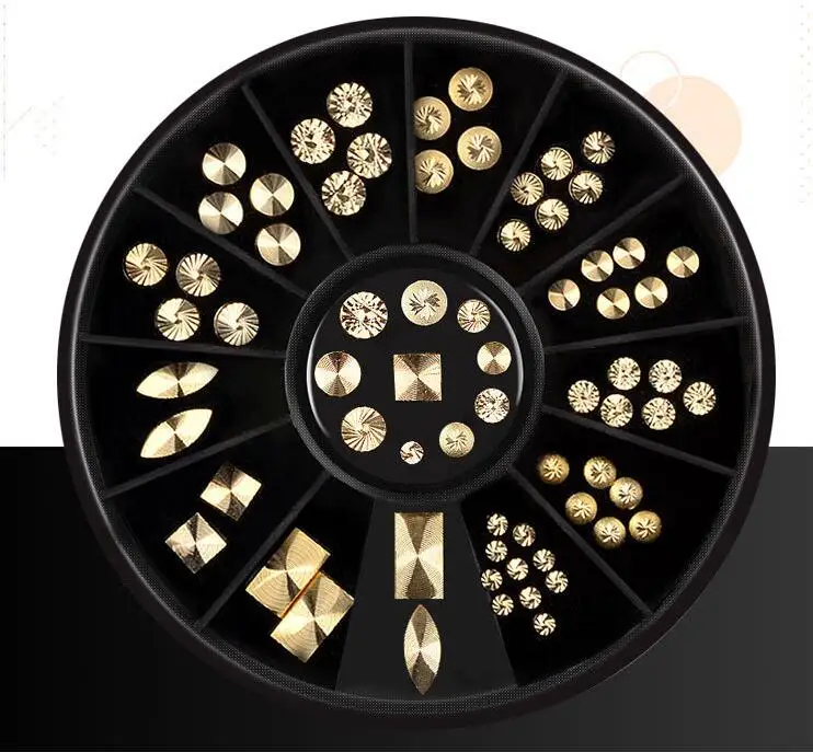 

New Thread Rivet Nail Phototherapy Jewelry Nail Spiral Rivet Pattern Foil Electroplating Decoration