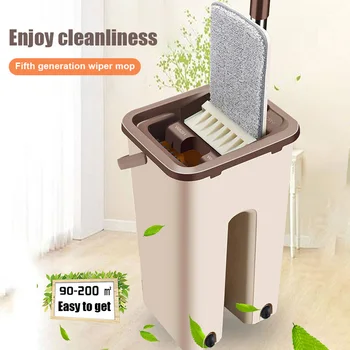 

QJ888 Dust Wizard Mop Cleaning Tool Kit 360 Degree Rotating Tile Marble Floor for Living Room Kitchen