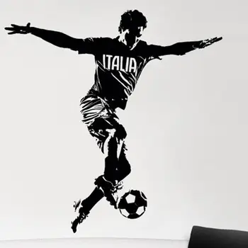 

Italia Football Player Wall Sticker Sports Decal Kids Room Decoration Posters Vinyl Car Soccer Player Decal