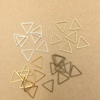 

17x1mm Triangle Geometric Designs Connectors Earrings Supplies Making DIY Making Multi-color Plated