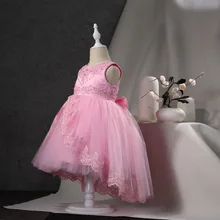 Платье принцессы для девочек летнее Брендовое кружевное милое вечернее платье для дня рождения, свадьбы костюм для девочек Одежда для подростков 110-160