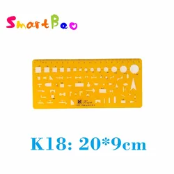 Pochoir en plastique avec modèle de dessin K18, règle d'approvisionnement en eau et de Drainage, expédition économique AliExpress 