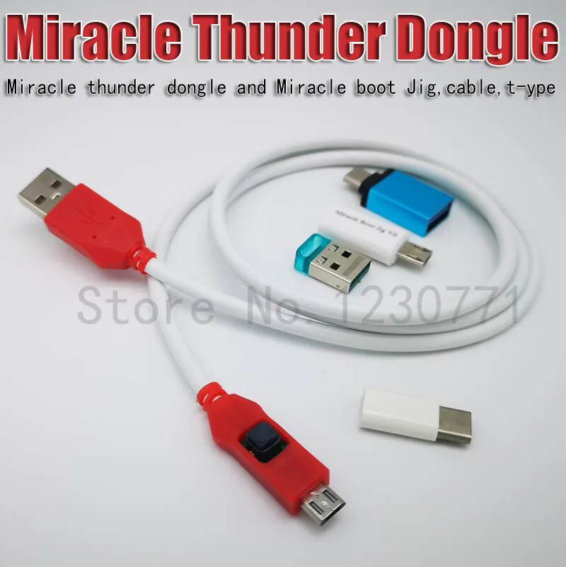 Последняя чудо Thunder ключ и чудо-Miracle boot Jig и кабель Тип-C