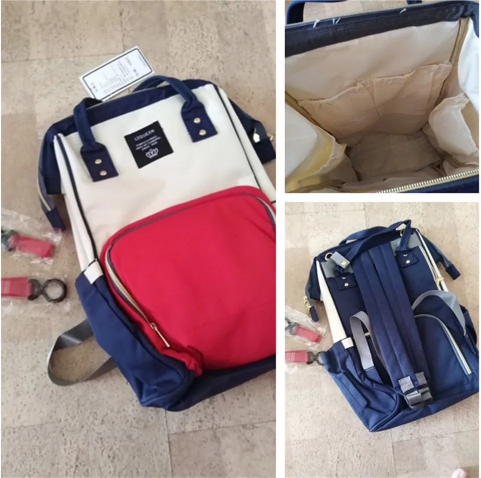 Сумка для подгузников LEQUEEN, Большой Вместительный рюкзак для мамы, водонепроницаемая сумка для беременных