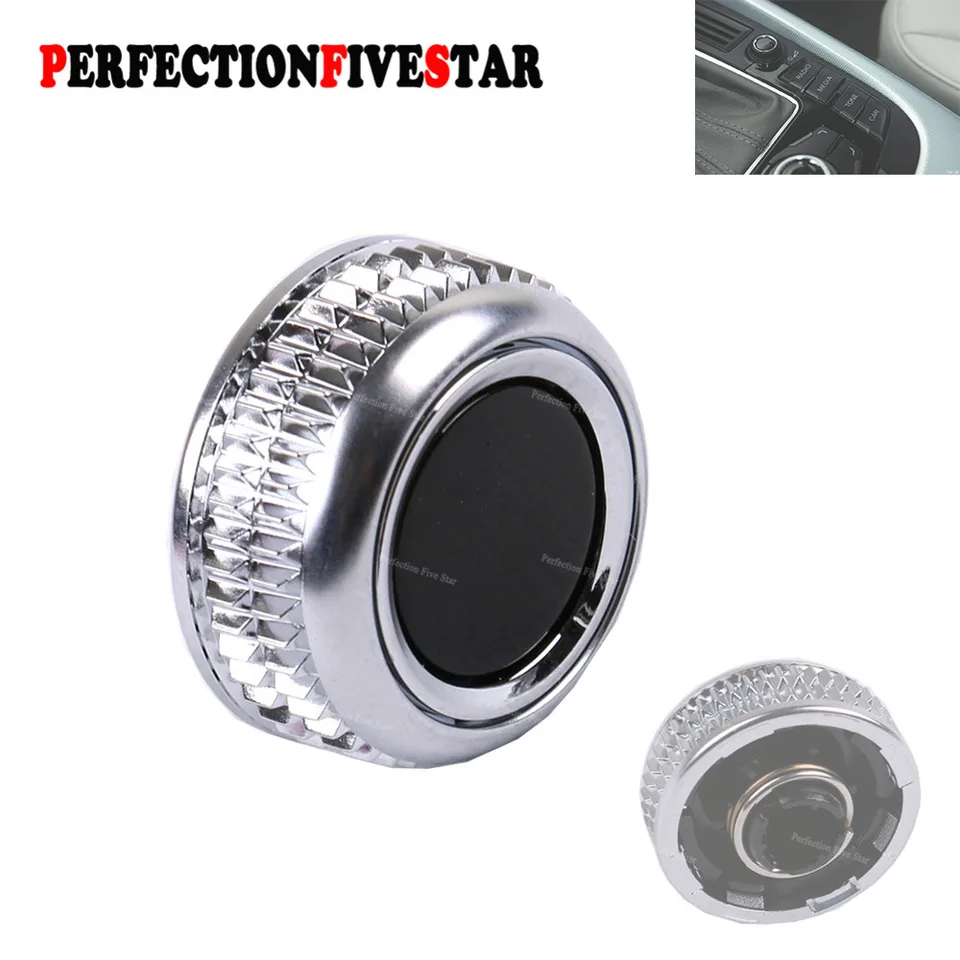 Fincos 4F0919070 MMI Volume Knob Rotary Button Switch Setting Navigation for Audi A6 C6 S6 Allroad 05-08 Q7 2007 2008 A8 S8 Color: 4F0919070