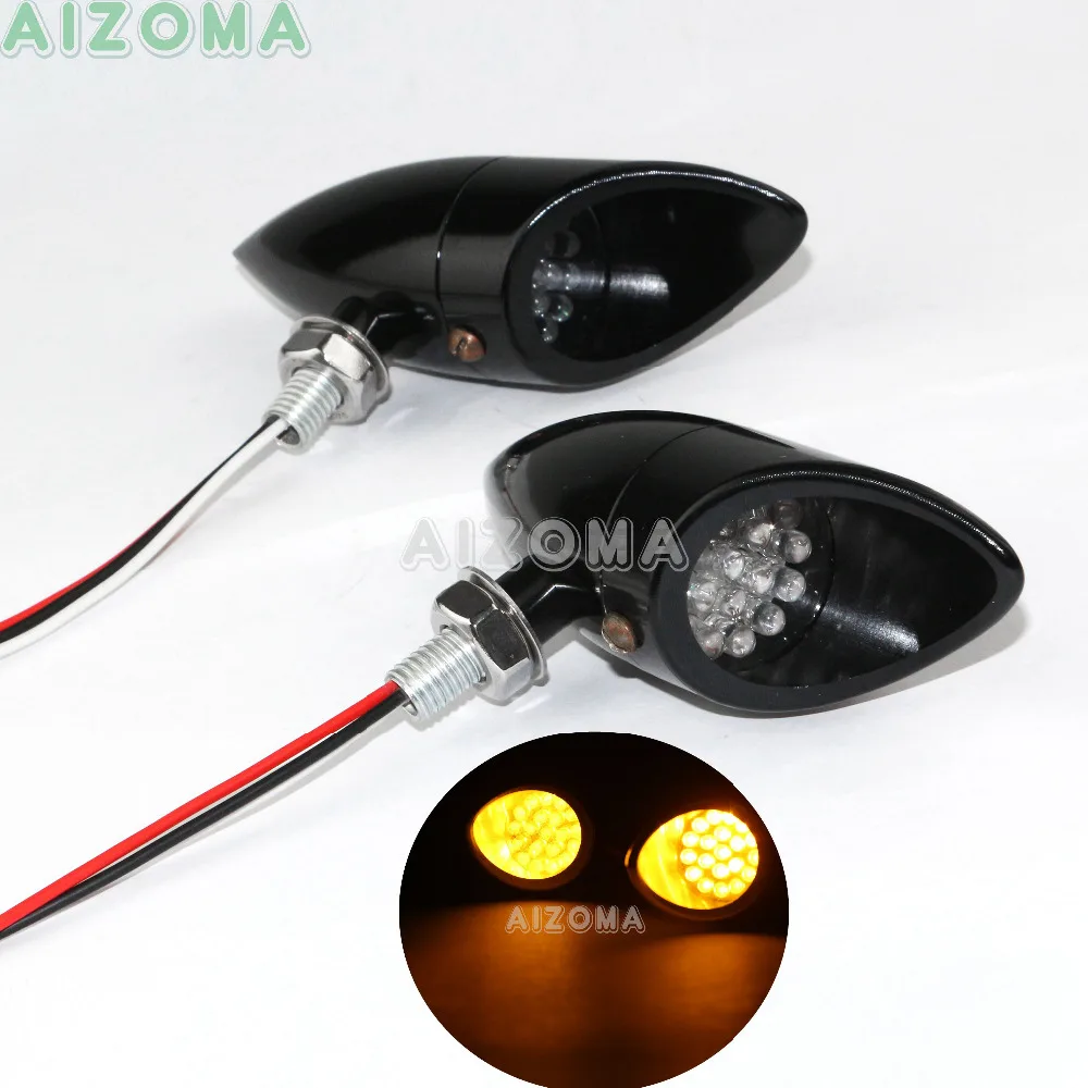 

1 Pair Unversal Turn Light Motorcycle LED Turn Signal Lights Indicator Amber Winker Lamp Signals Lights For Chopper Cruiser
