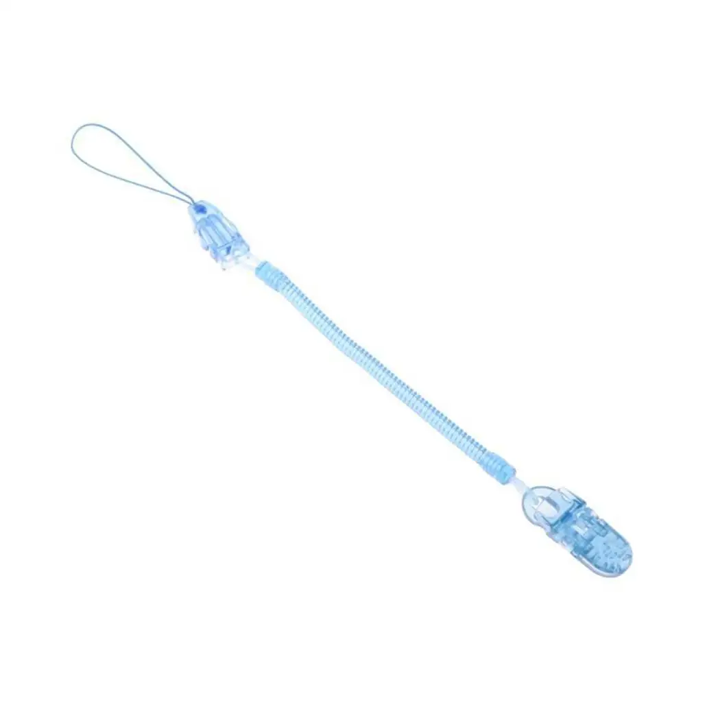

4 Colors Baby Infant Toddler Dummy Pacifier Spring Soother Nipple Clip Chain Holder Strap