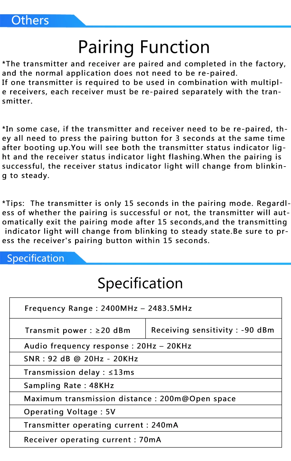 EarRise 2,4 ГГц Hifi Цифровой беспроводной аудио адаптер музыкальный звук беспроводной передатчик приемник с 3,5 мм RCA аудио кабель набор 200 м