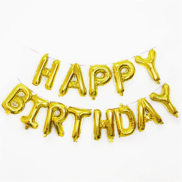 13 шт письма с поздравлениями с днем рождения воздушные шары набор вечерние принадлежности шары ко дню рождения набор детский душ с днем рождения шары буквы алфавита - Цвет: HappyBirthday H07