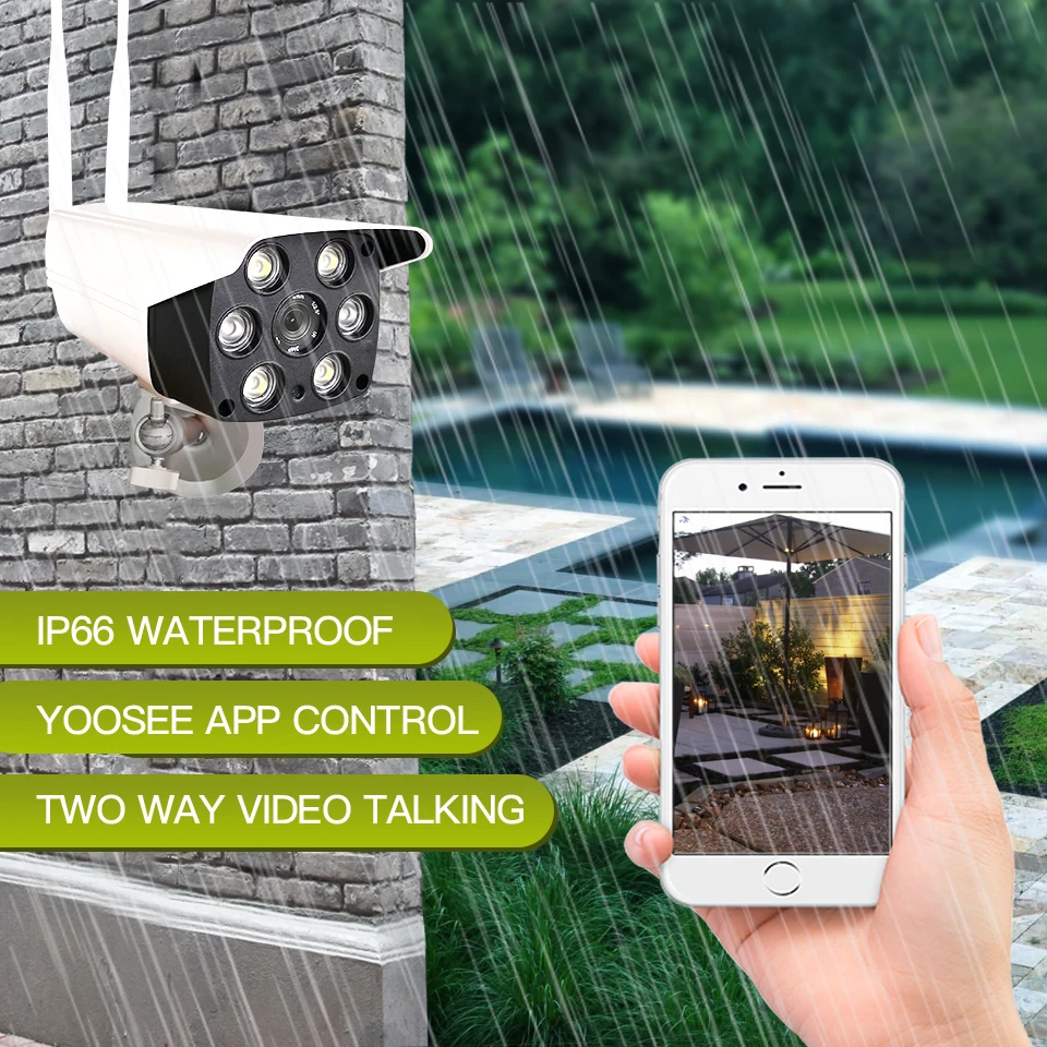 

YOOSEE APP IP66 1080P 2.0mp WIFI IP camera outdoor hd cctv camera waterproof CCTV security camera