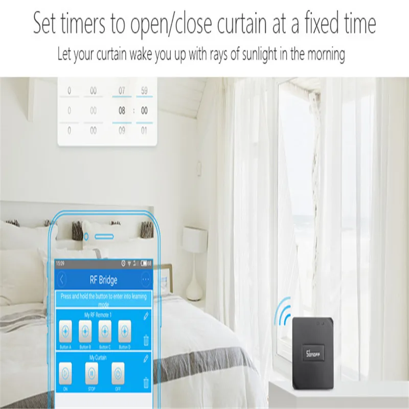 Sonoff RF Bridge WiFi 433 МГц универсальный переключатель для автоматизации умного дома