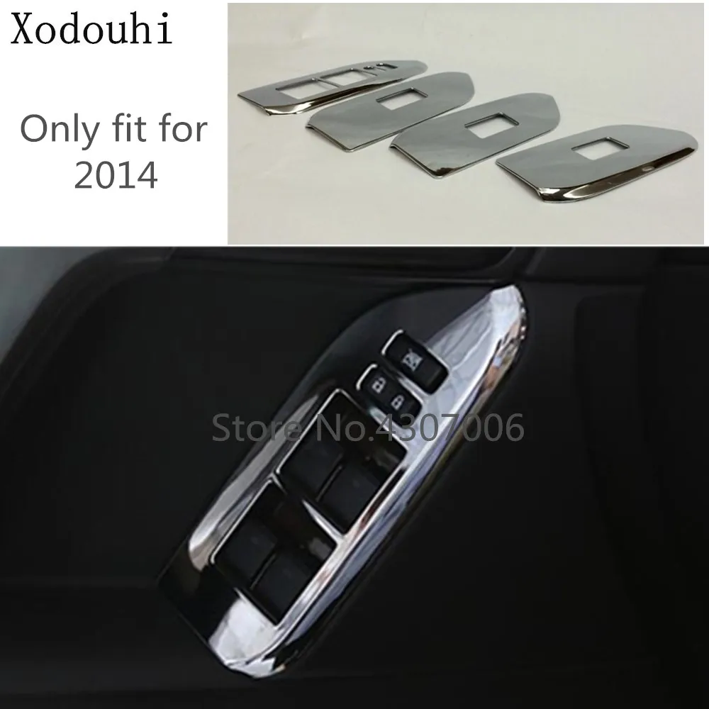 

car ABS matte door Window glass panel Armrest Lift Switch Button trim frame For Toyota FJ150/Prado 2010 2011 2014 2015 2016