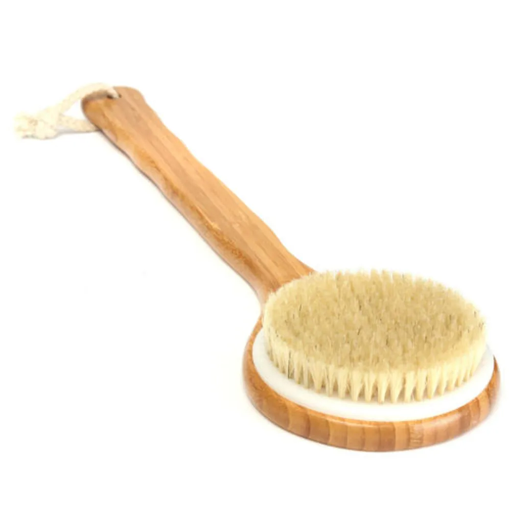 

1Pc Long Handle Wooden Bath Shower Body Back Brush Spa Scrubber Exfoliating For Dry Brushing and Shower Bathroom Tools 10Jul 5